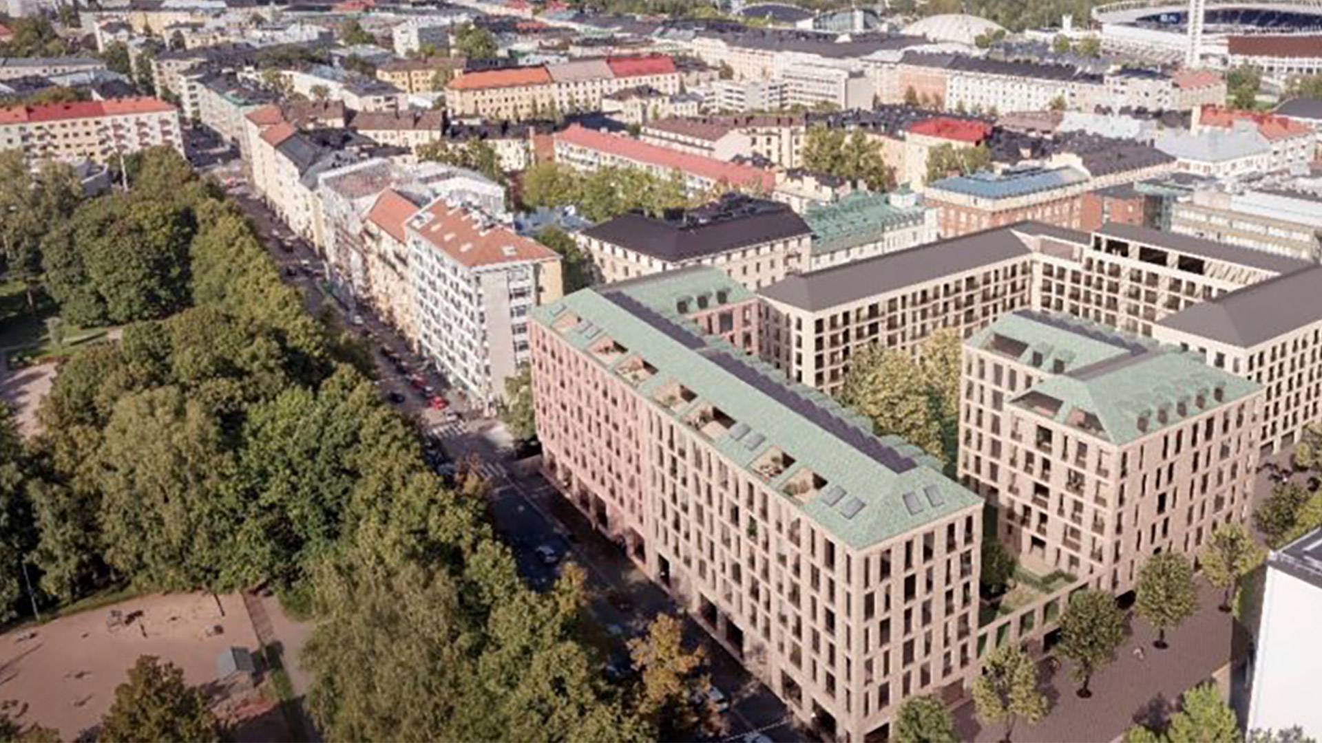Palazzo-ehdotus voitti Töölön sairaala-alueen arkkitehtikilpailun