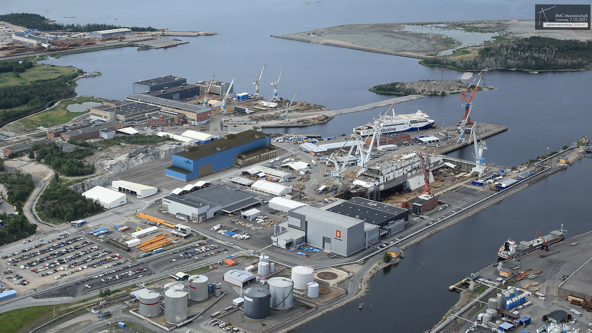 SRV toteuttaa 19 miljoonan euron laivanrakennushallin rakennusurakan Raumalla
